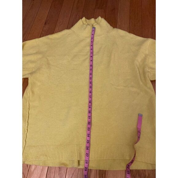 Free People Women's Afterglow Double Mock Neck yellow oversized sweater Size S - Picture 5 of 7